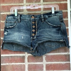 Free People denim shorts